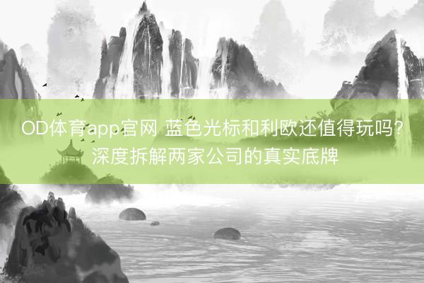 OD体育app官网 蓝色光标和利欧还值得玩吗? 深度拆解两家公司的真实底牌