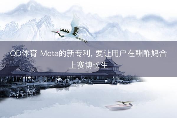 OD体育 Meta的新专利, 要让用户在酬酢鸠合上赛博长生