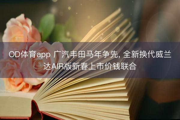 OD体育app 广汽丰田马年争先, 全新换代威兰达AIR版新春上市价钱联合