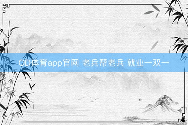 OD体育app官网 老兵帮老兵 就业一双一