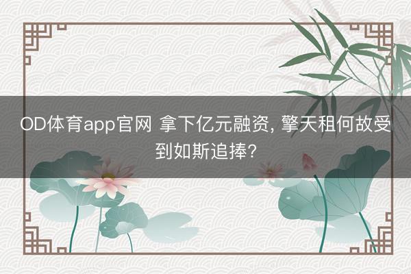 OD体育app官网 拿下亿元融资, 擎天租何故受到如斯追捧?