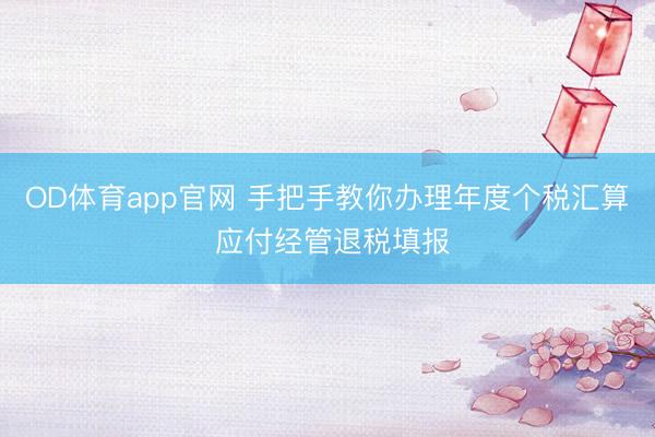 OD体育app官网 手把手教你办理年度个税汇算 应付经管退税填报