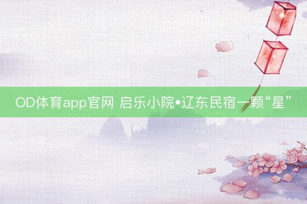 OD体育app官网 启乐小院•辽东民宿一颗“星”