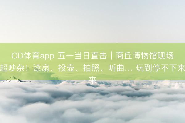 OD体育app 五一当日直击｜商丘博物馆现场超吵杂！漆扇、投壶、拍照、听曲… 玩到停不下来