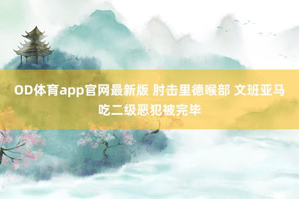 OD体育app官网最新版 肘击里德喉部 文班亚马吃二级恶犯被完毕