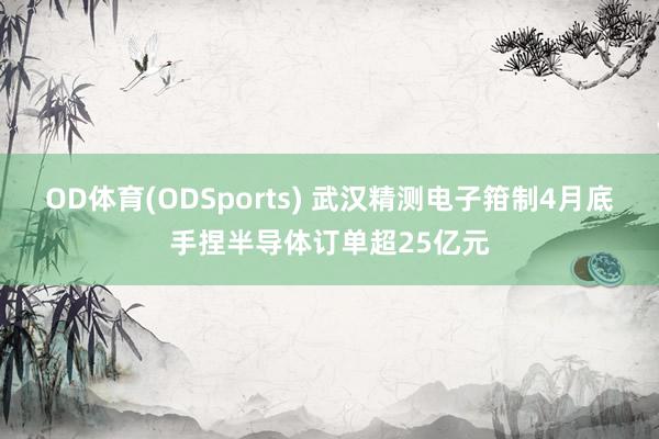 OD体育(ODSports) 武汉精测电子箝制4月底手捏半导体订单超25亿元