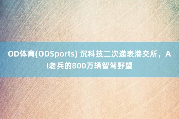 OD体育(ODSports) 沉科技二次递表港交所,AI老兵的800万辆智驾野望