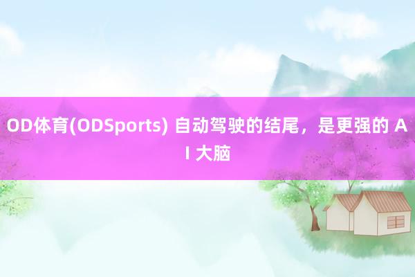 OD体育(ODSports) 自动驾驶的结尾,是更强的 AI 大脑