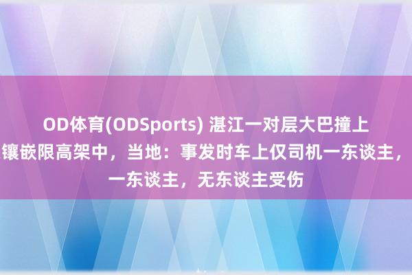 OD体育(ODSports) 湛江一对层大巴撞上限高架,车头镶嵌限高架中,当地:事发时车上仅司机一东谈主,无东谈主受伤