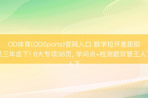 OD体育(ODSports)官网入口 数学拉开差距即是三年齿下! 6大专项38页， 学问点+检测题双管王人下