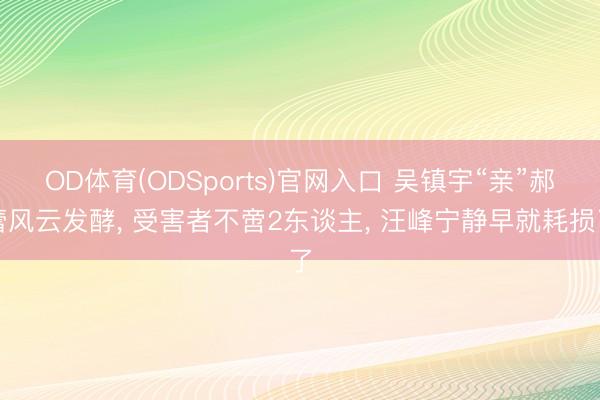 OD体育(ODSports)官网入口 吴镇宇“亲”郝蕾风云发酵, 受害者不啻2东谈主, 汪峰宁静早就耗损了