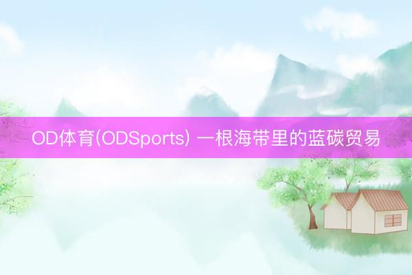 OD体育(ODSports) 一根海带里的蓝碳贸易