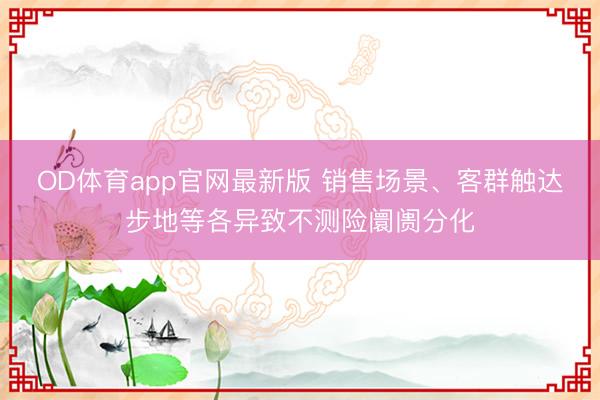 OD体育app官网最新版 销售场景、客群触达步地等各异致不测险阛阓分化