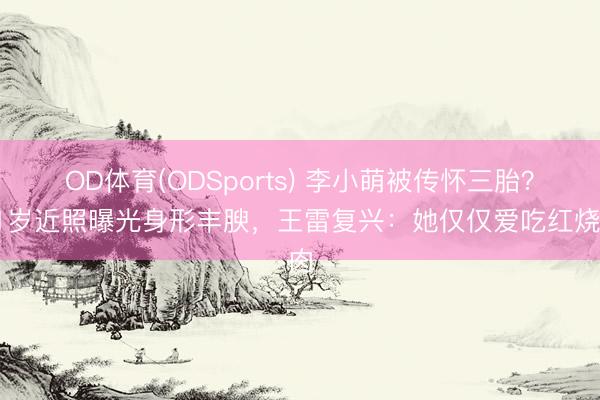 OD体育(ODSports) 李小萌被传怀三胎?41岁近照曝光身形丰腴,王雷复兴:她仅仅爱吃红烧肉