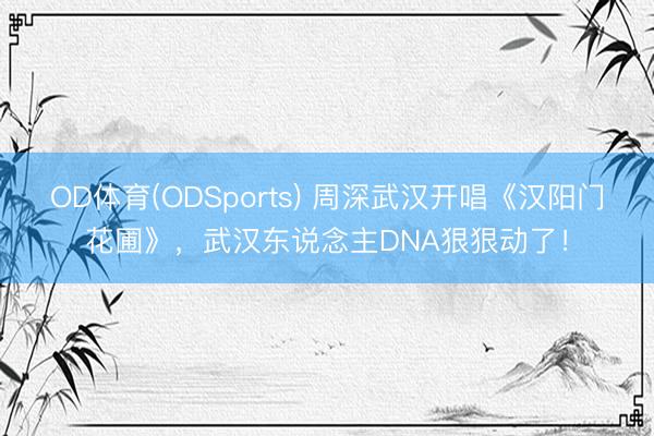 OD体育(ODSports) 周深武汉开唱《汉阳门花圃》,武汉东说念主DNA狠狠动了!